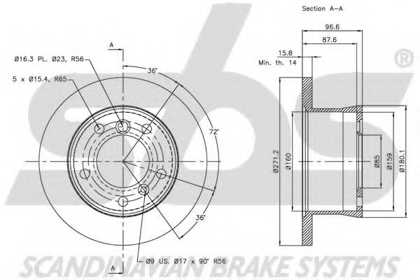 sbs 1815203396 Brake Disc